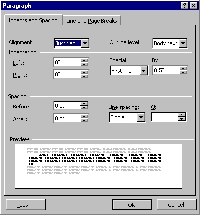 standard size of the first line indent in word standard size of the first line indent in word